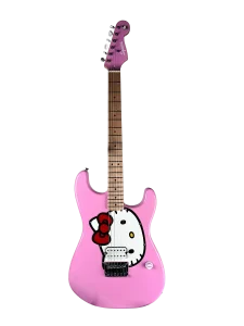 2024 Hello Kitty Guitar, Softcase, Pedal, Straps and Chord